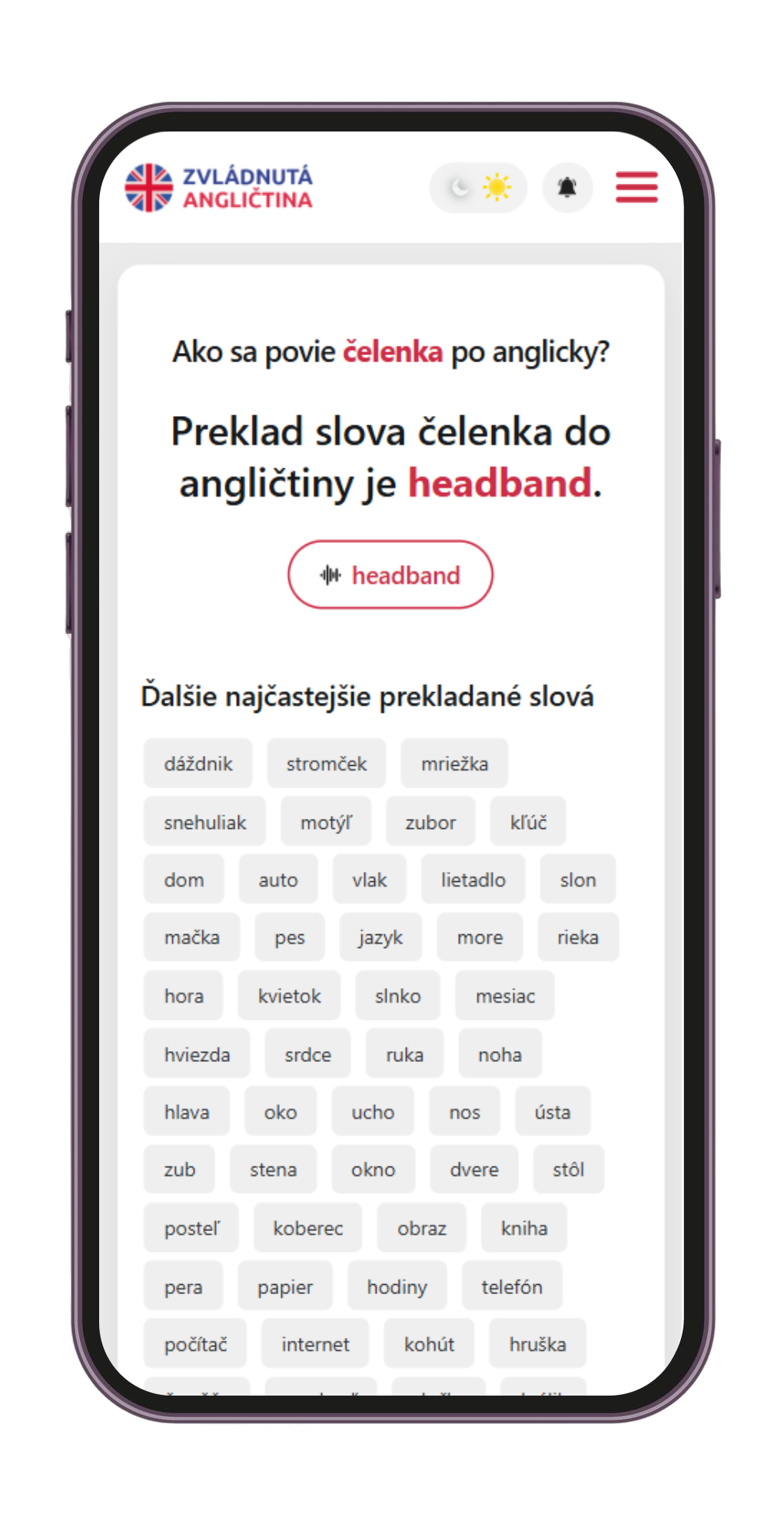 Ako sa povie, Zvládnutá Angličtina